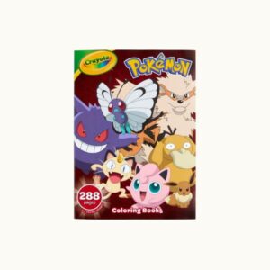Crayola Giant Pokemon Coloring Book (288 Pages), 2 Sticker Sheets, Coloring Book for Kids & Adults, Travel Activity, Pokemon Gift for Kids, 3+