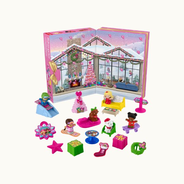 Fisher-Price Little People Barbie Advent Calendar Christmas Playset, 24 Toy Figures & Accessories, Toddlers & Kids Ages 18+ Months (Amazon Exclusive)