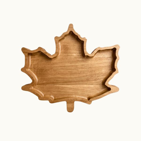 Sliner Maple Leaf Charcuterie Board Wooden Fall Serving Platter Tray Dish