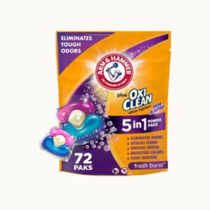 ARM & HAMMER Plus OxiClean With Odor Blasters Laundry Detergent Pak, 72 Ct