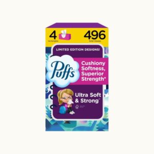_Puffs Facial Tissues Ultra Soft, 4 Family Boxes